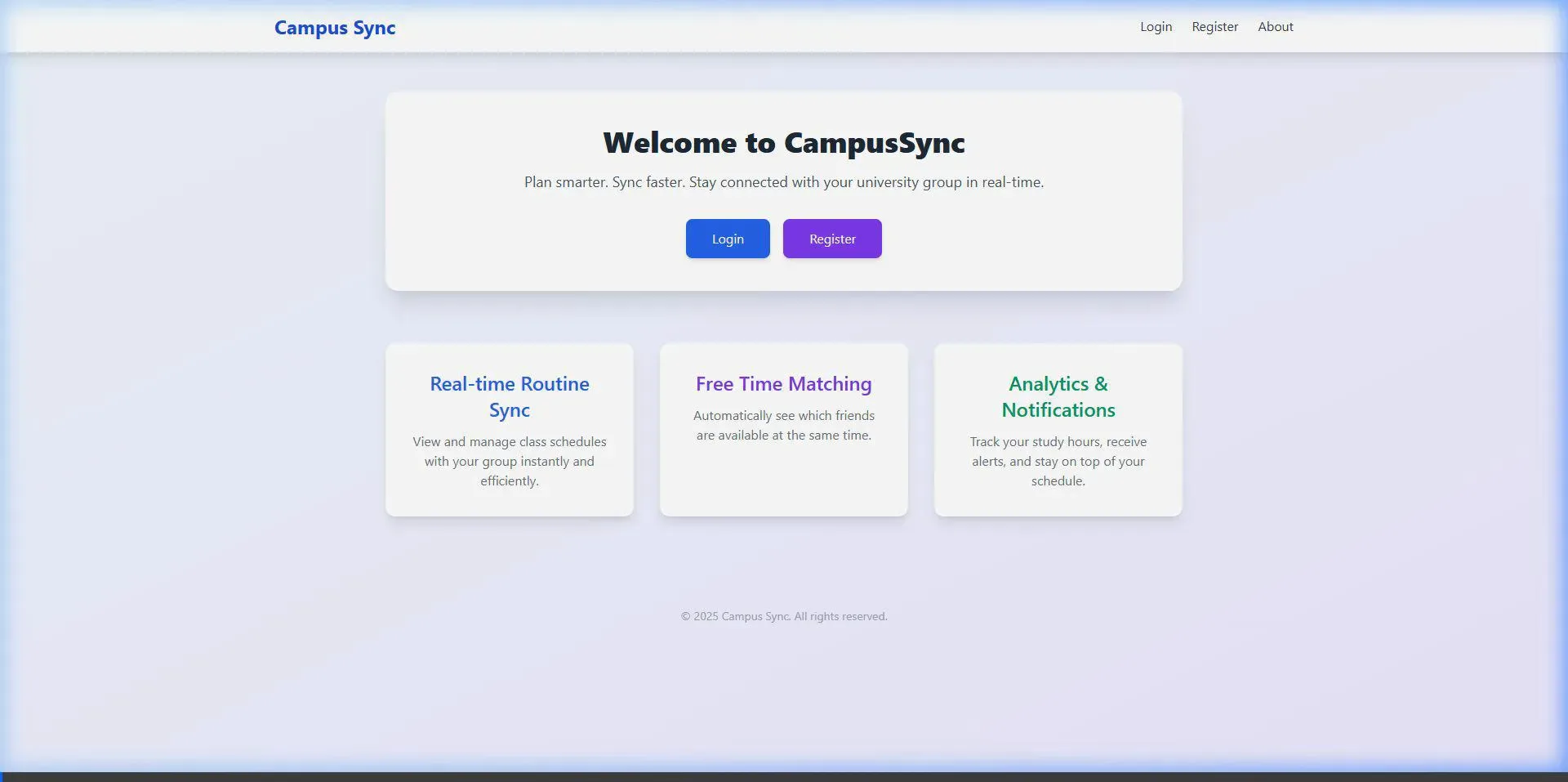 CampusSync interface